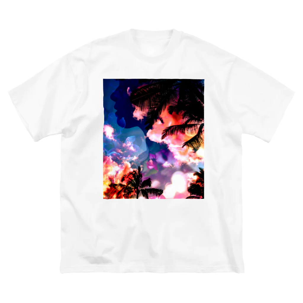 auroraのpiece of the world ビッグシルエットTシャツ