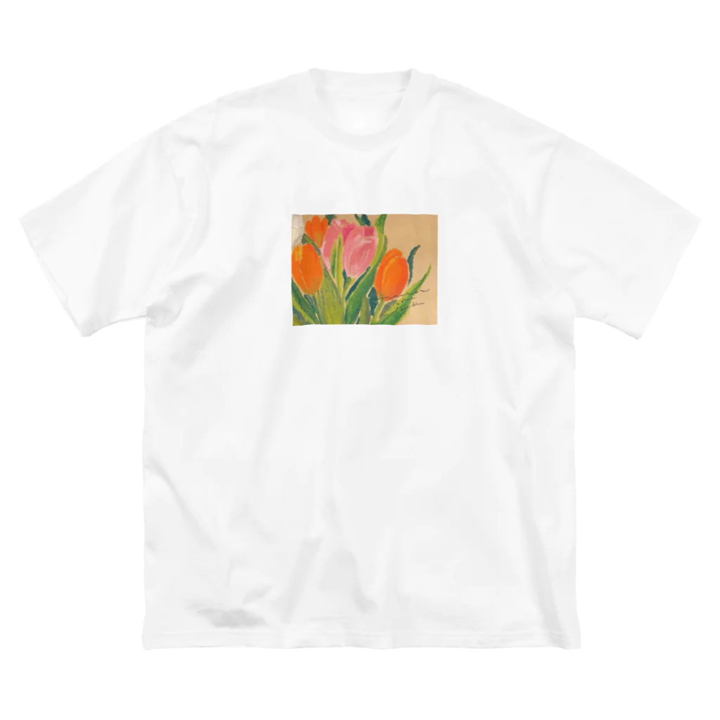 maison de jardinのチューリップ ビッグシルエットTシャツ