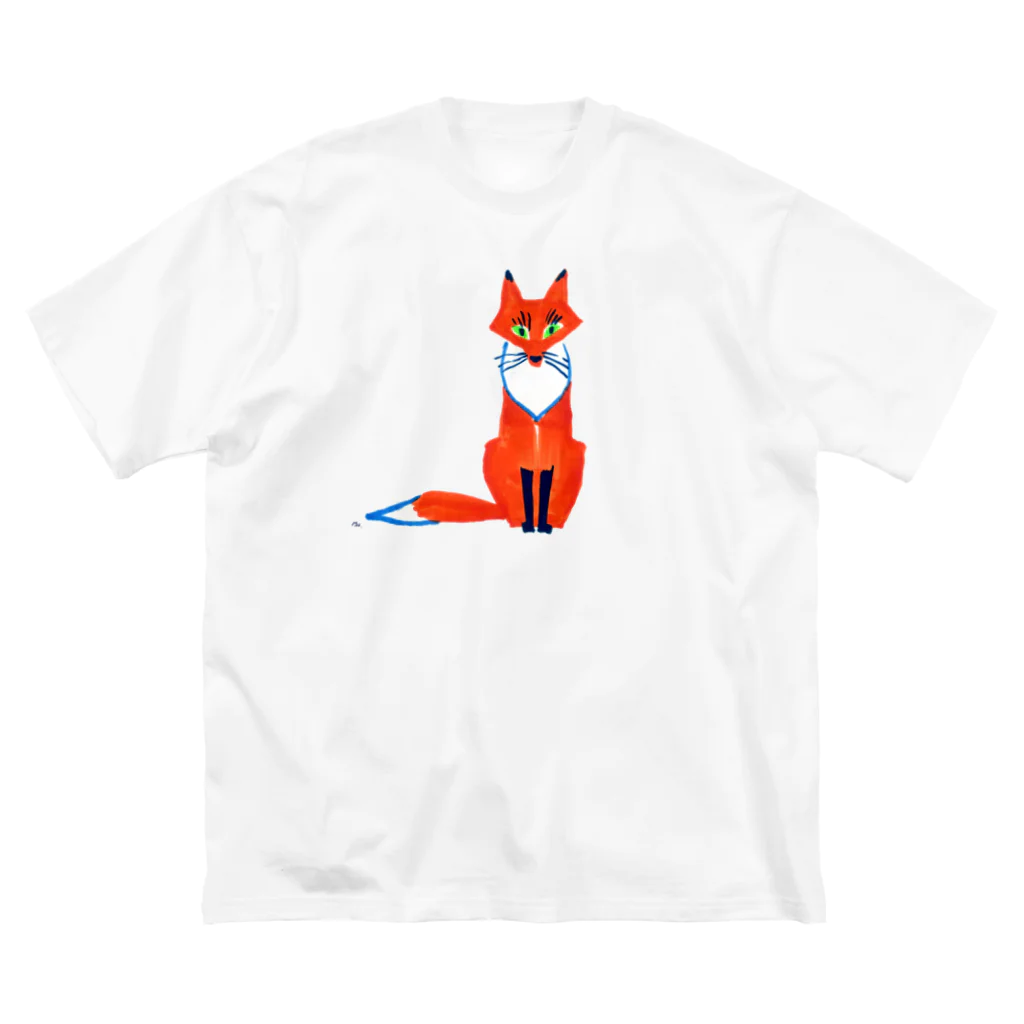 segasworksのきつね（お座り） ビッグシルエットTシャツ