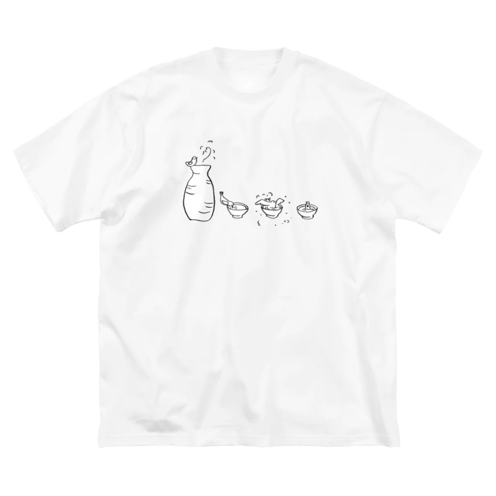 stereovisionの熱燗鳥 ビッグシルエットTシャツ