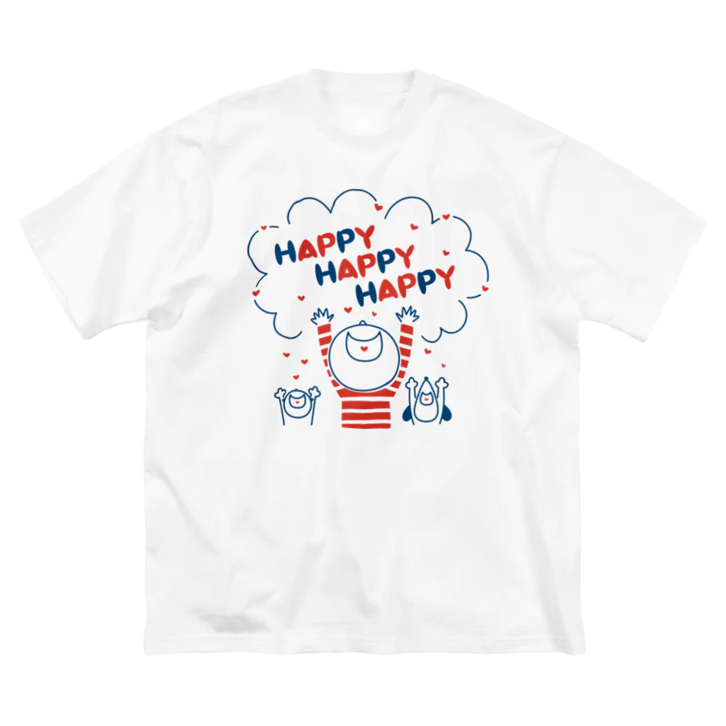 8anna storeのHAPPY HAPPY HAPPY！上を向いて笑おう！ ビッグシルエットTシャツ
