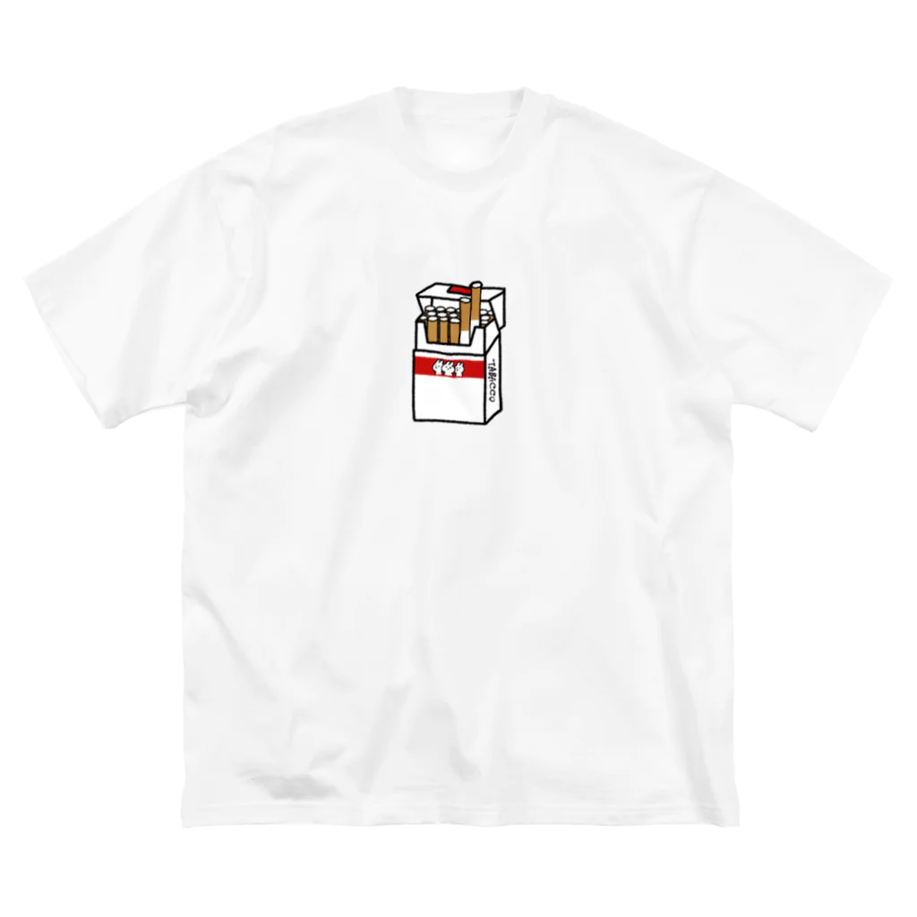 ねむいの紙煙草うさぎ ビッグシルエットTシャツ