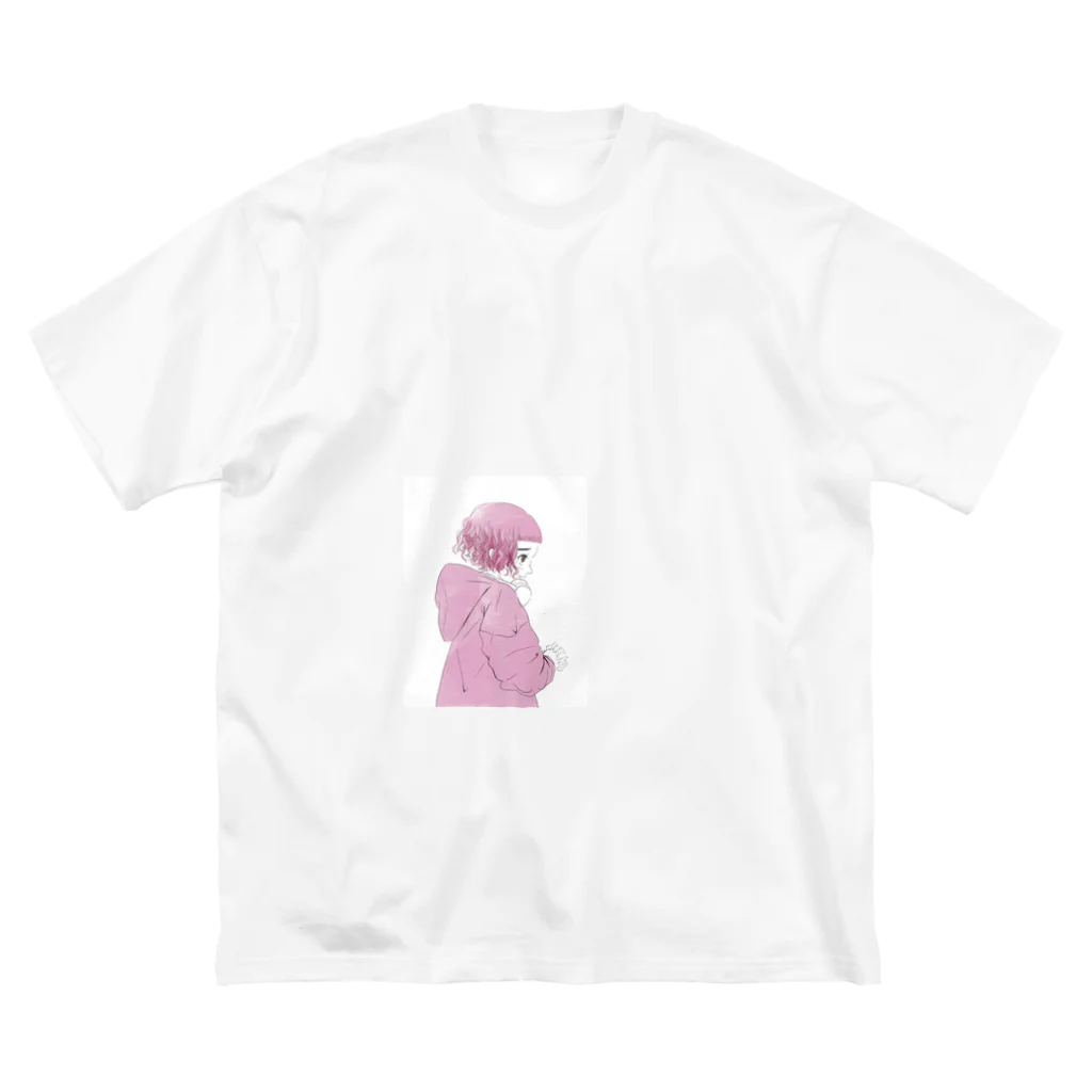 tsbnk-designのふわふわパッツン女子 ビッグシルエットTシャツ