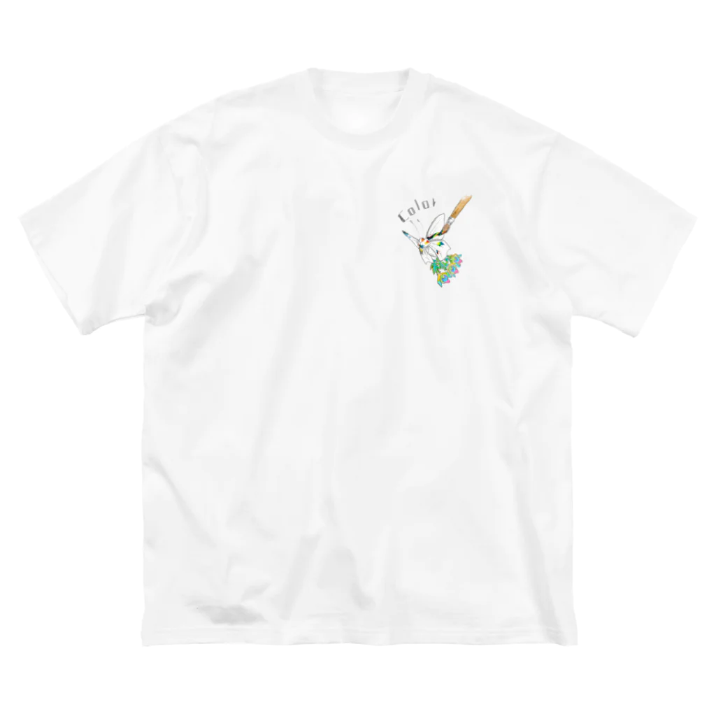 カンザシフウチョウのカラフル０１ ビッグシルエットTシャツ