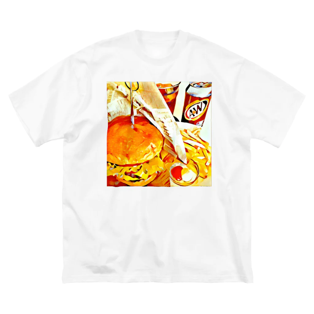 ラガマフィン堂のバーガー＆ルートビア Big T-Shirt