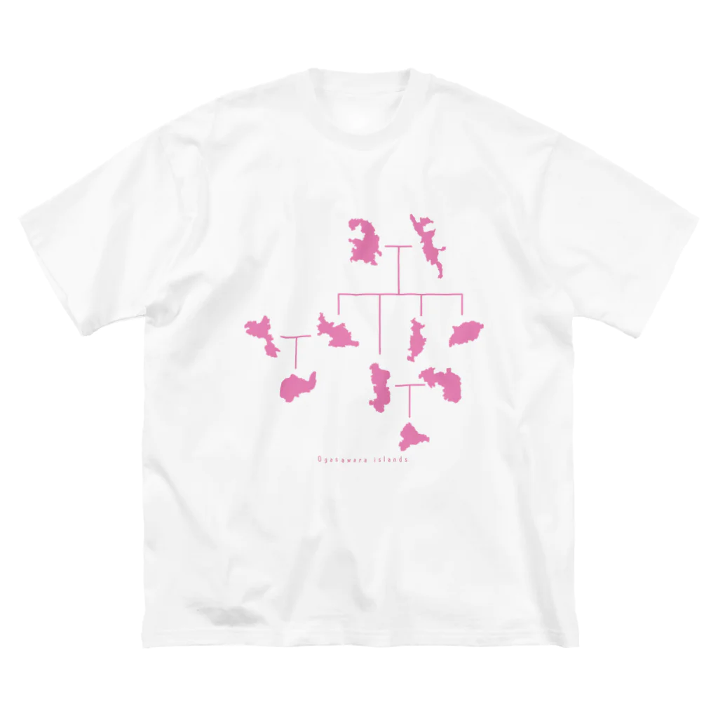 シマノカタチの小笠原家系図グッズ〈ピンク〉 ビッグシルエットTシャツ