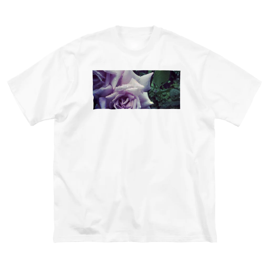 なにげに光の粒と薔薇 ビッグシルエットTシャツ