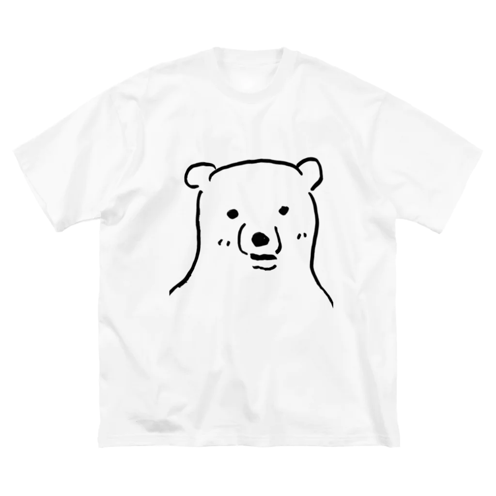 シロクマ好きのギザギザ（しろくま） ビッグシルエットTシャツ