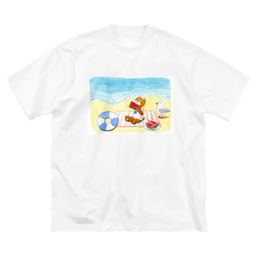 Doodle のくまえるの夏休み ビッグシルエットTシャツ