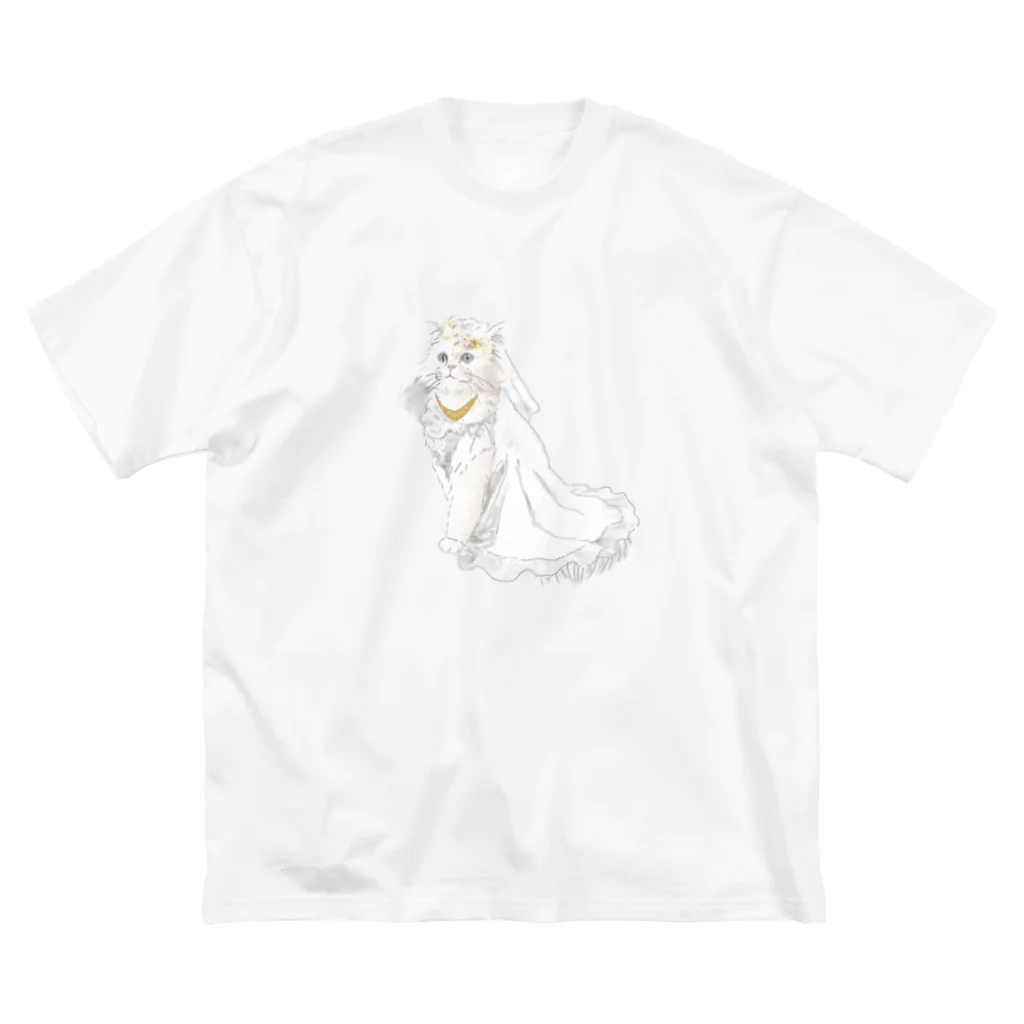 似顔絵婚姻届/スマホDIY婚姻届~ai.create~の無料♡婚姻届お揃い新婦VER. ビッグシルエットTシャツ