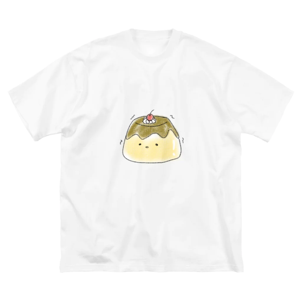 なみだのしょっぷの震えるぷりん ビッグシルエットTシャツ