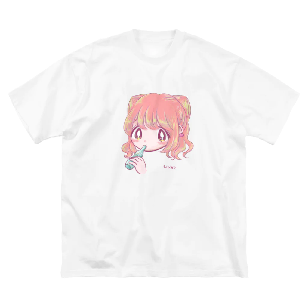 微々子(Viviko)の女の子とアイス ビッグシルエットTシャツ