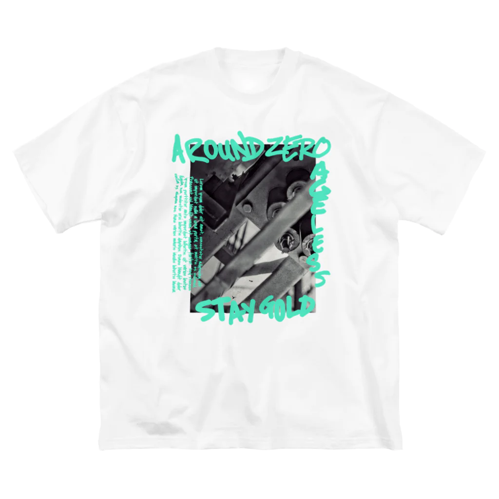 AROUND ZEROのAround0 PHOTO GRAPHIC GREEN Big T-Shirt