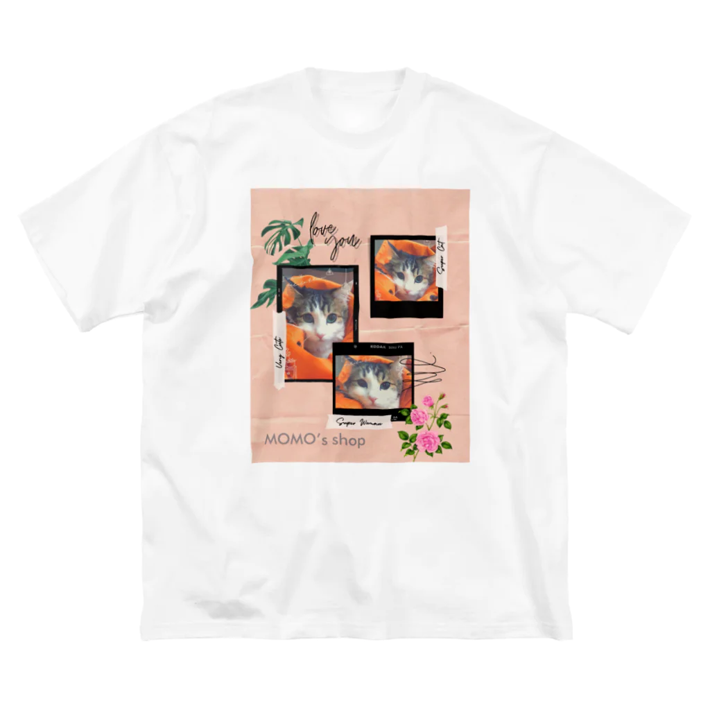 𝙈𝙊𝙈𝙊'𝙨 𝙎𝙝𝙤𝙥のMOMOのレトロなデザイン #03 ビッグシルエットTシャツ