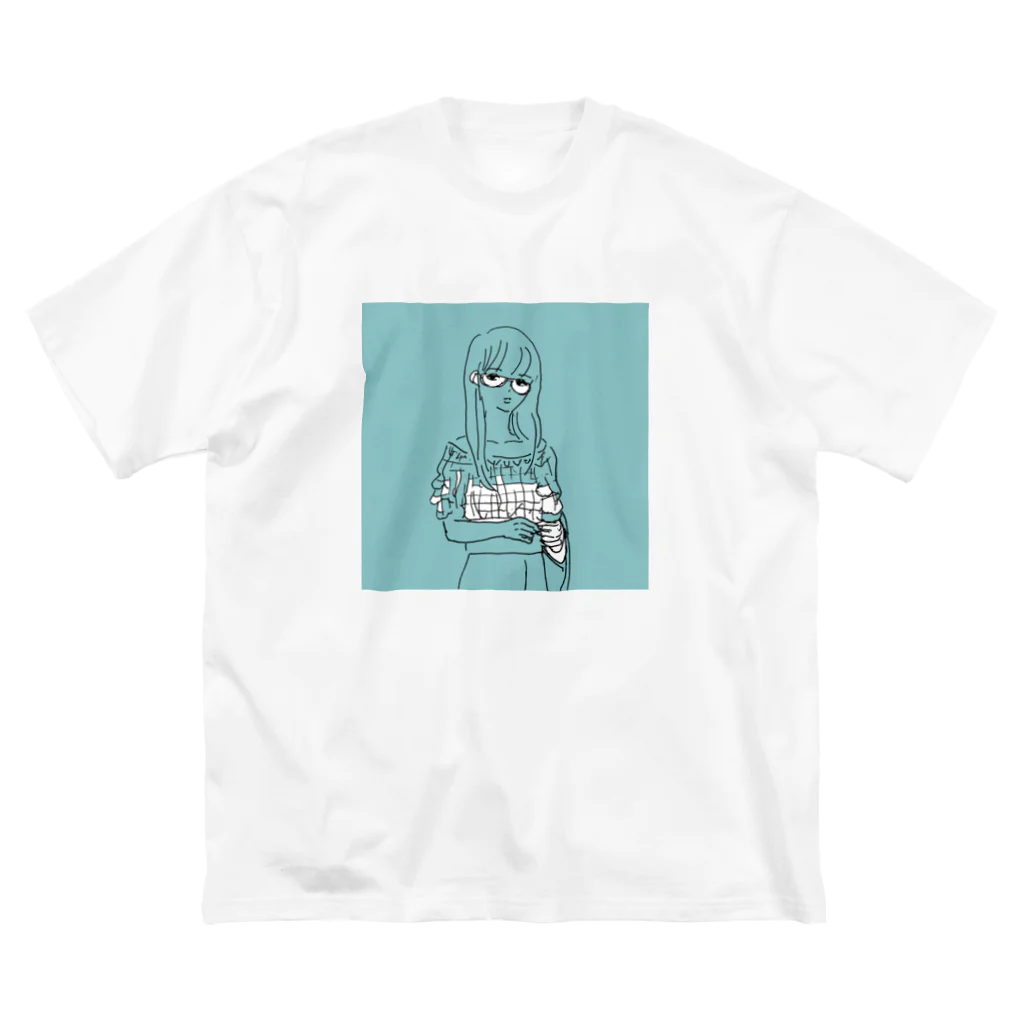 ピンク髪人間、それ以外もの水色メガネ奴 Big T-Shirt