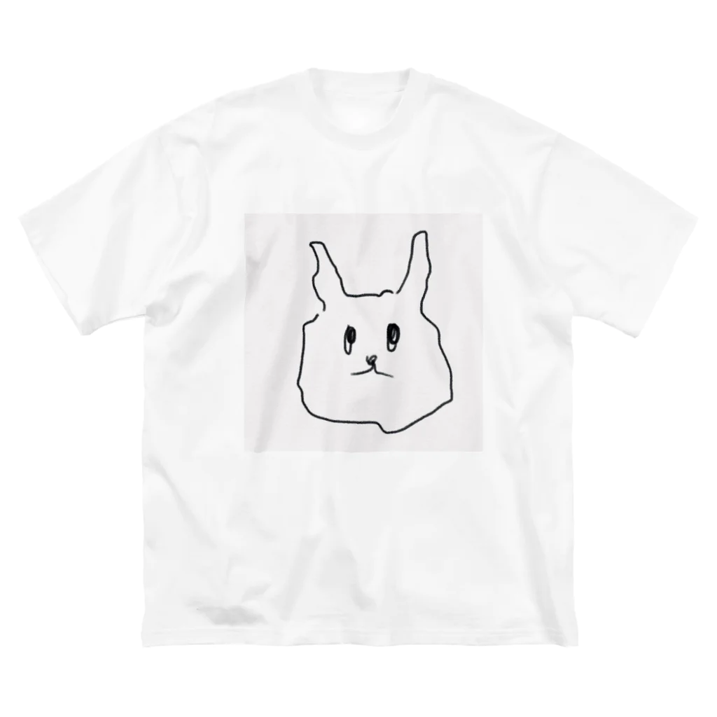 餌場のふやけたうさちゃん ビッグシルエットTシャツ