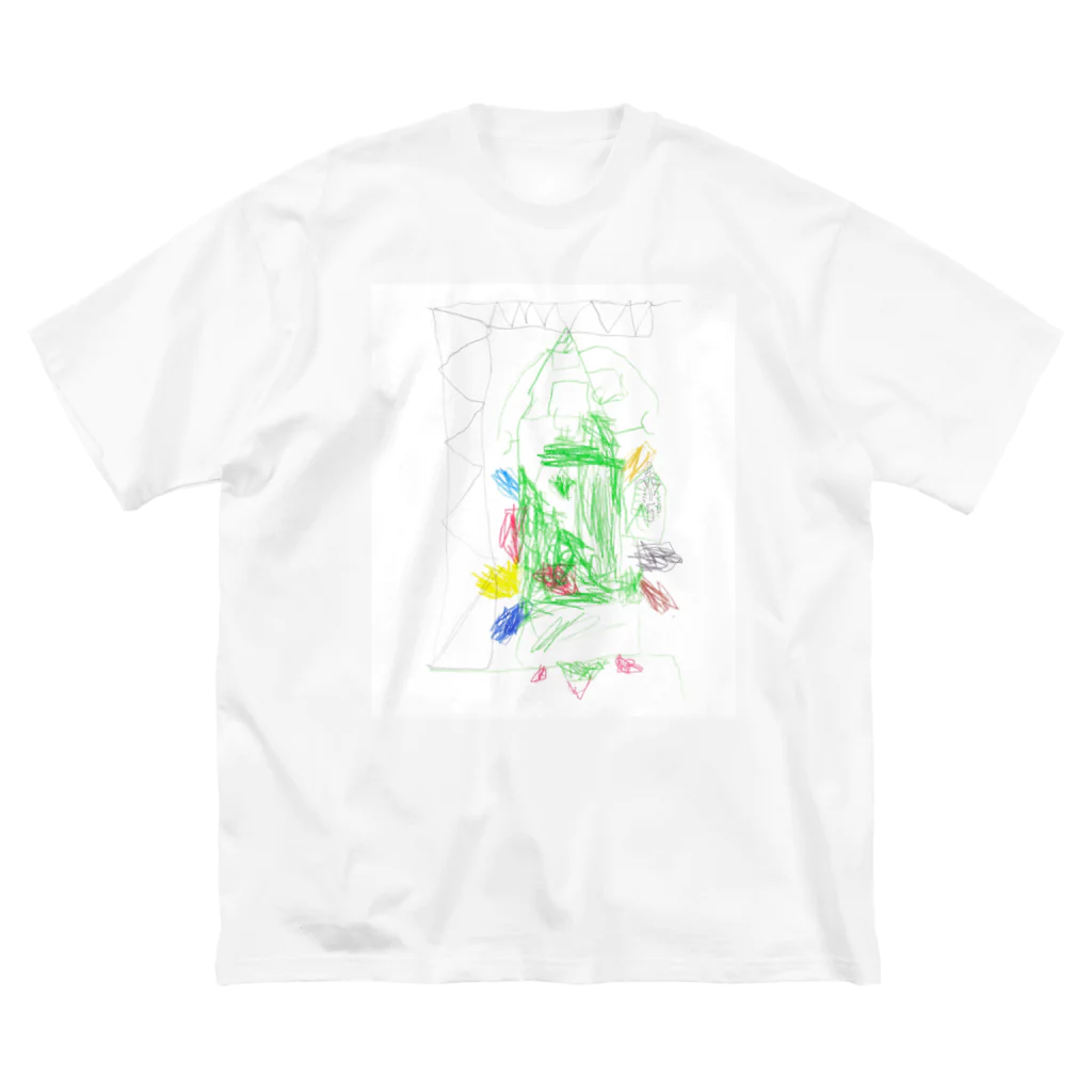 ナナイロトイロのグリーンロケット ビッグシルエットTシャツ