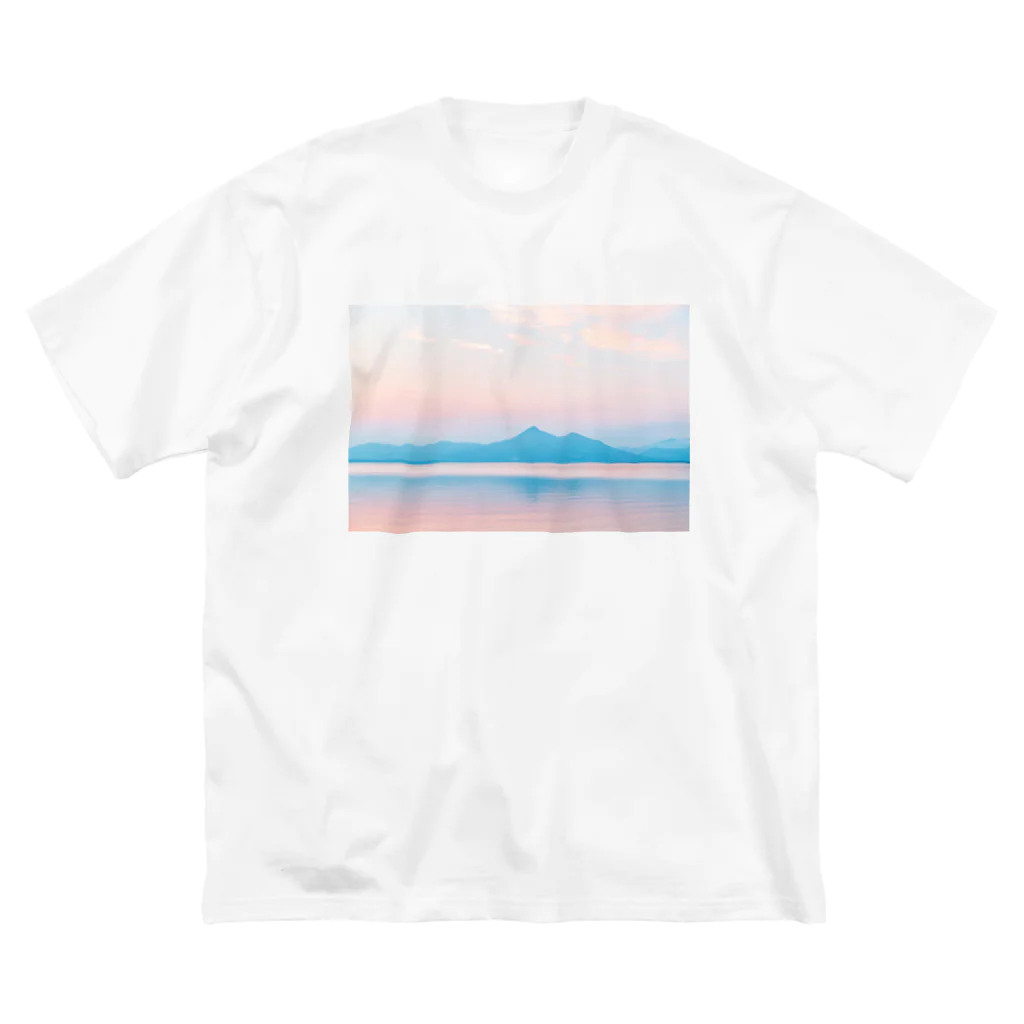 hibiki_kaiの福島県 猪苗代湖 マジックアワーバージョン ビッグシルエットTシャツ