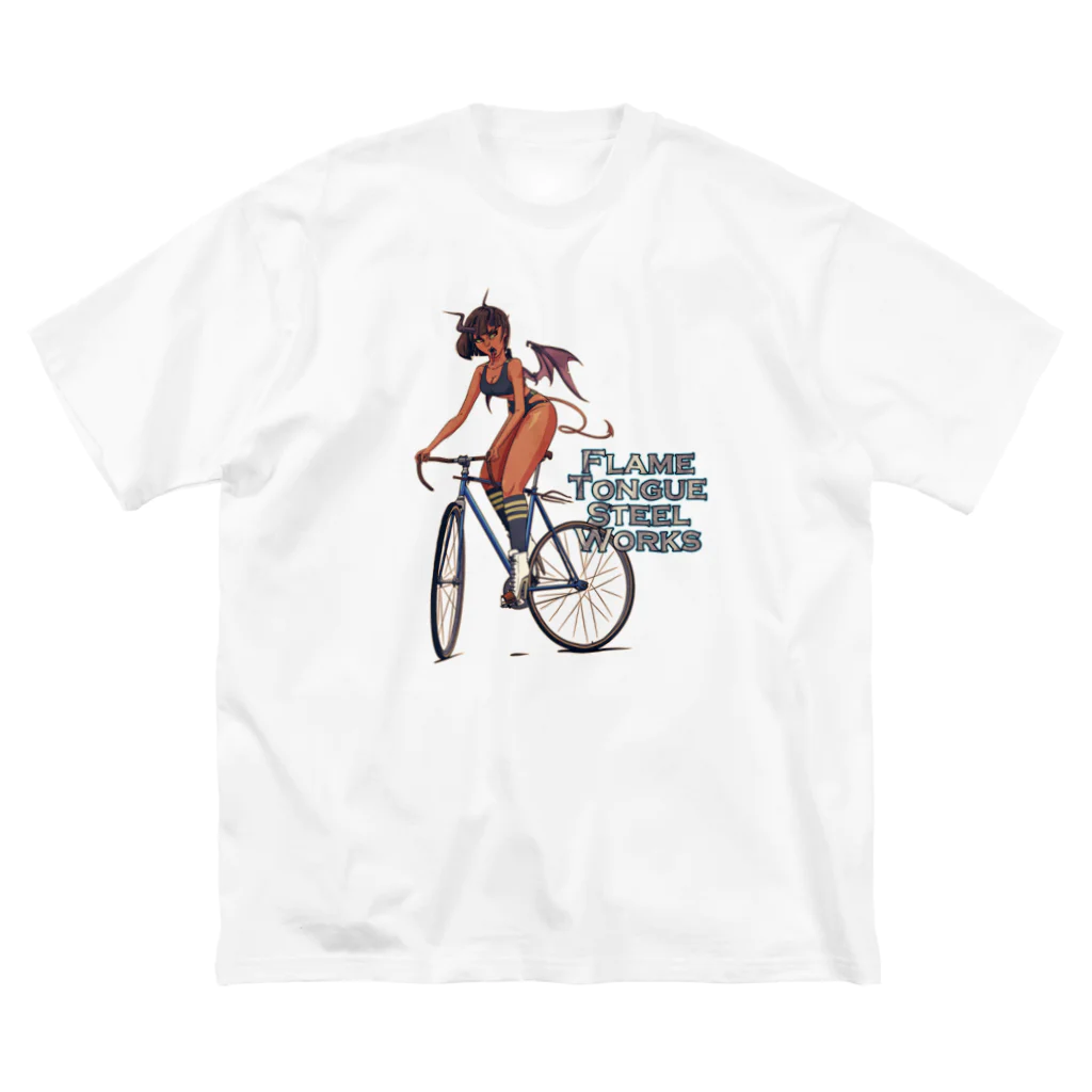 nidan-illustrationの"FLAME TONGUE STEEL WORKS" ビッグシルエットTシャツ