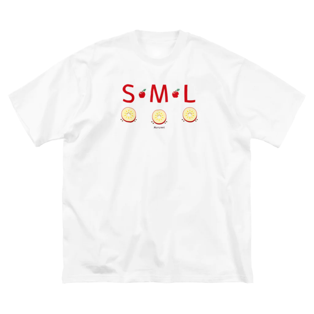 イラスト MONYAAT のML002 SMLTシャツのりんごすたぁ*輪切りのリンゴ ビッグシルエットTシャツ