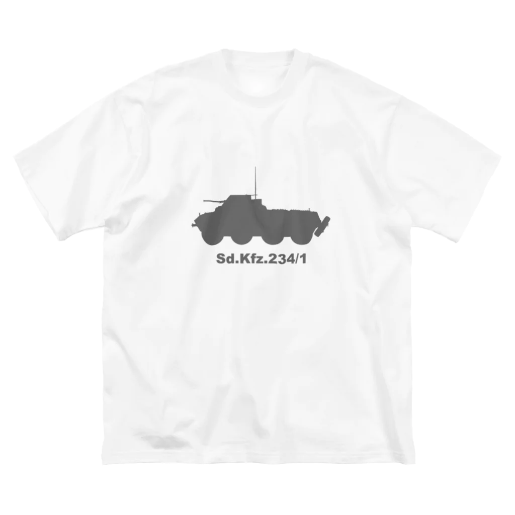 puikkoの8輪装甲車 Sd.Kfz.234/1（グレー） ビッグシルエットTシャツ