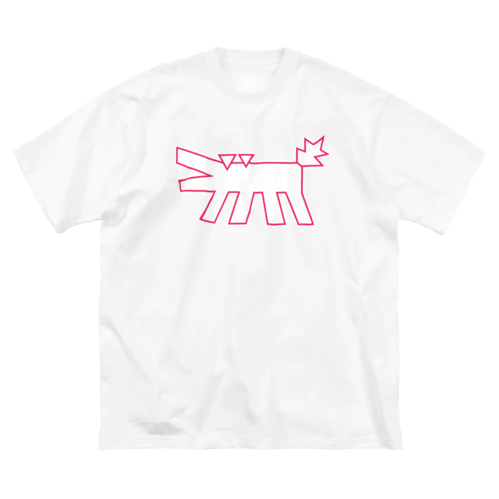 ぺちぺち工房 Pechi Pechi Atelierのキースヘリング風 うちの犬 ビッグシルエットTシャツ