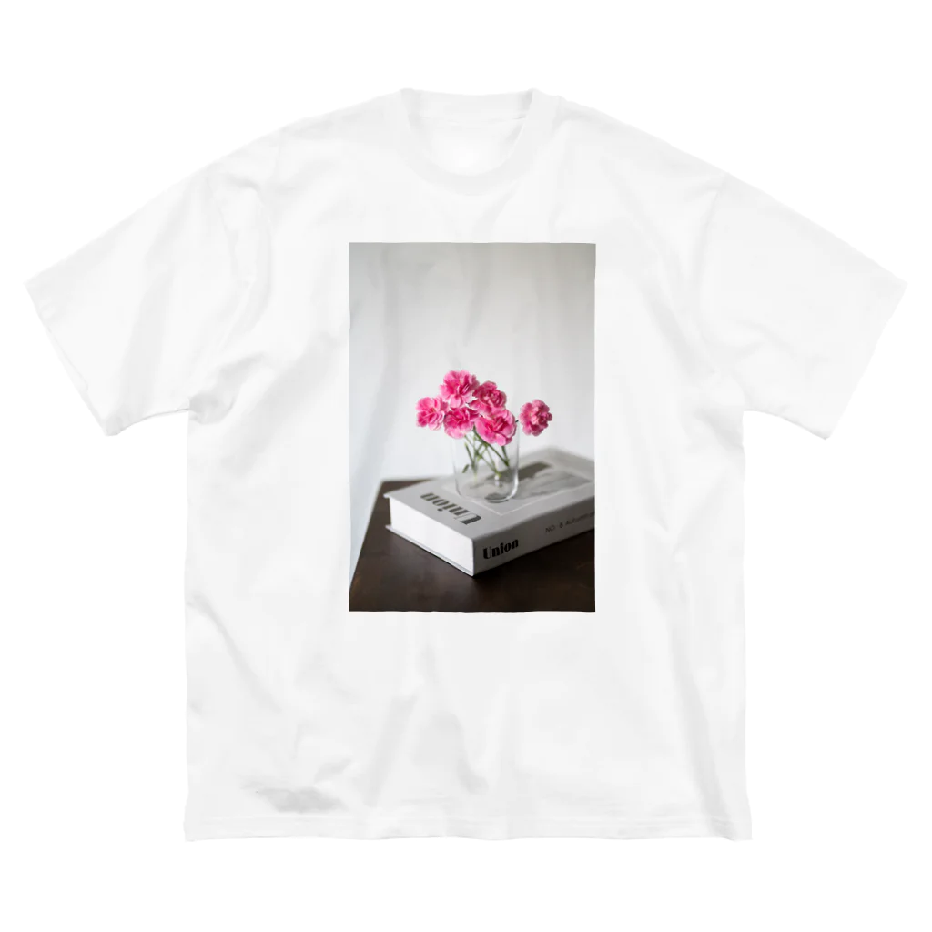 写真プリントのピンクの花 Big T-Shirt