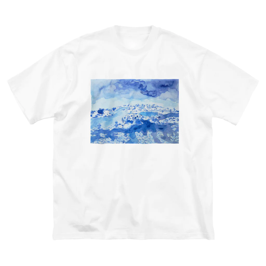 daisukekusakaのblue Big T-Shirt