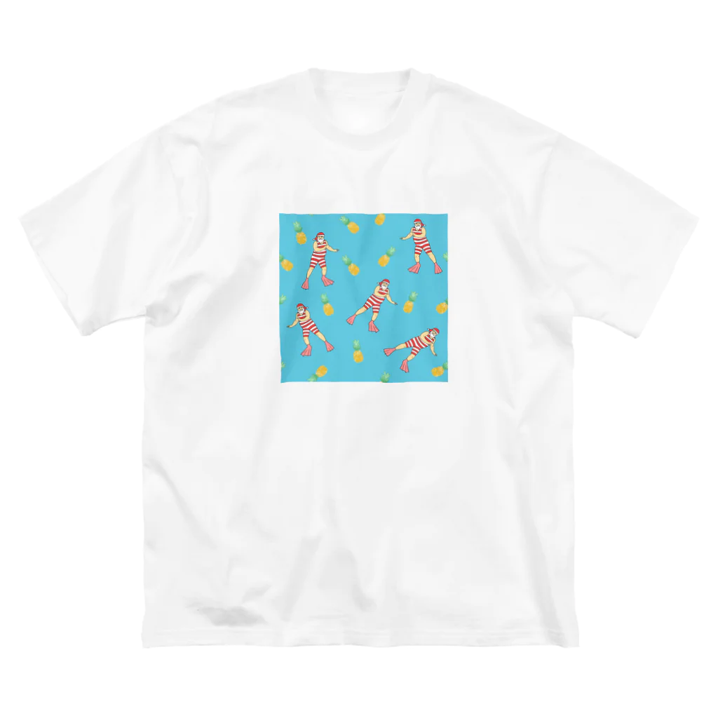 stica patterns.の夏のほよほよダンスサンタさん ビッグシルエットTシャツ