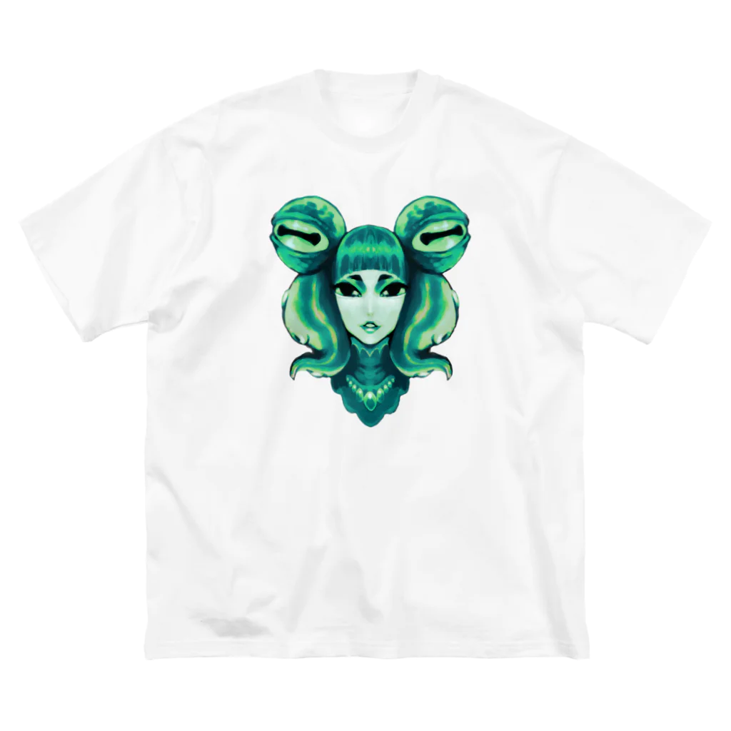 ハテナ☀️🛡️の蛸少女Green ビッグシルエットTシャツ