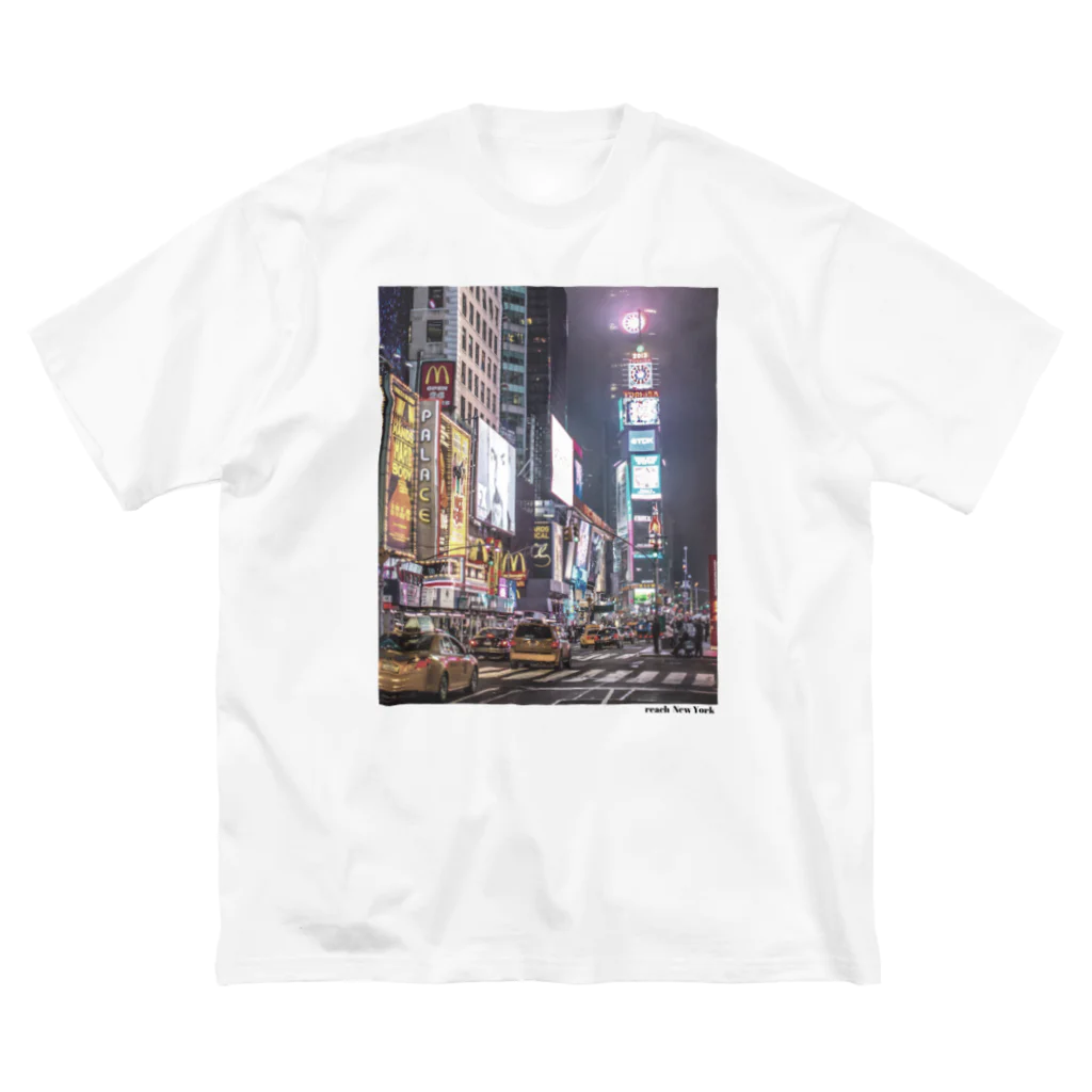 reach New Yorkのタイムズスクエアのマック ビッグシルエットTシャツ