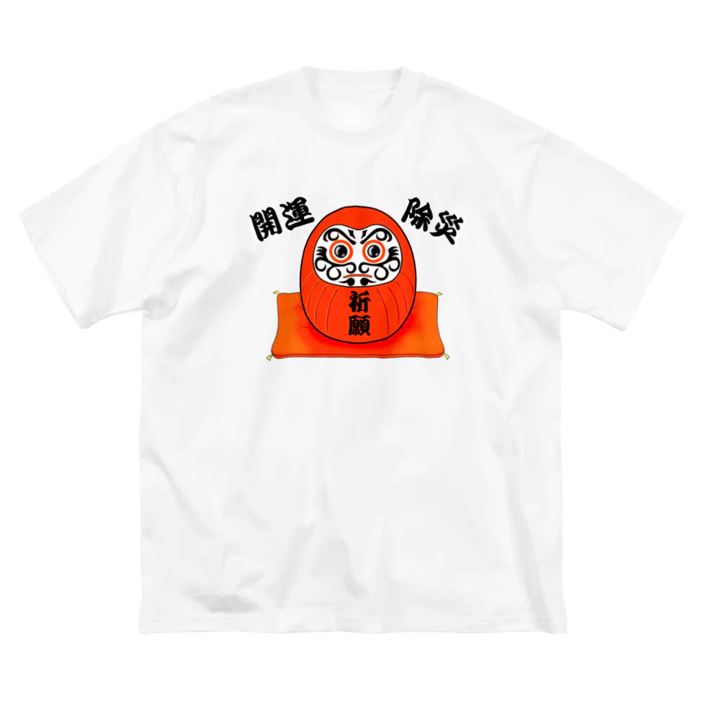 風都水都の祈願達磨 ビッグシルエットTシャツ