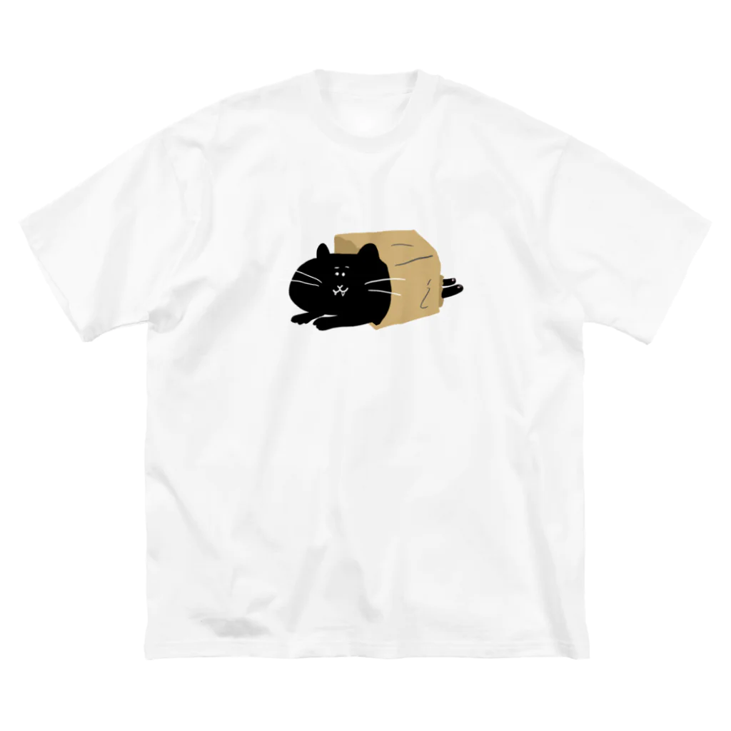 けちゃっぷごはんのお店の紙袋から猫 Big T-Shirt