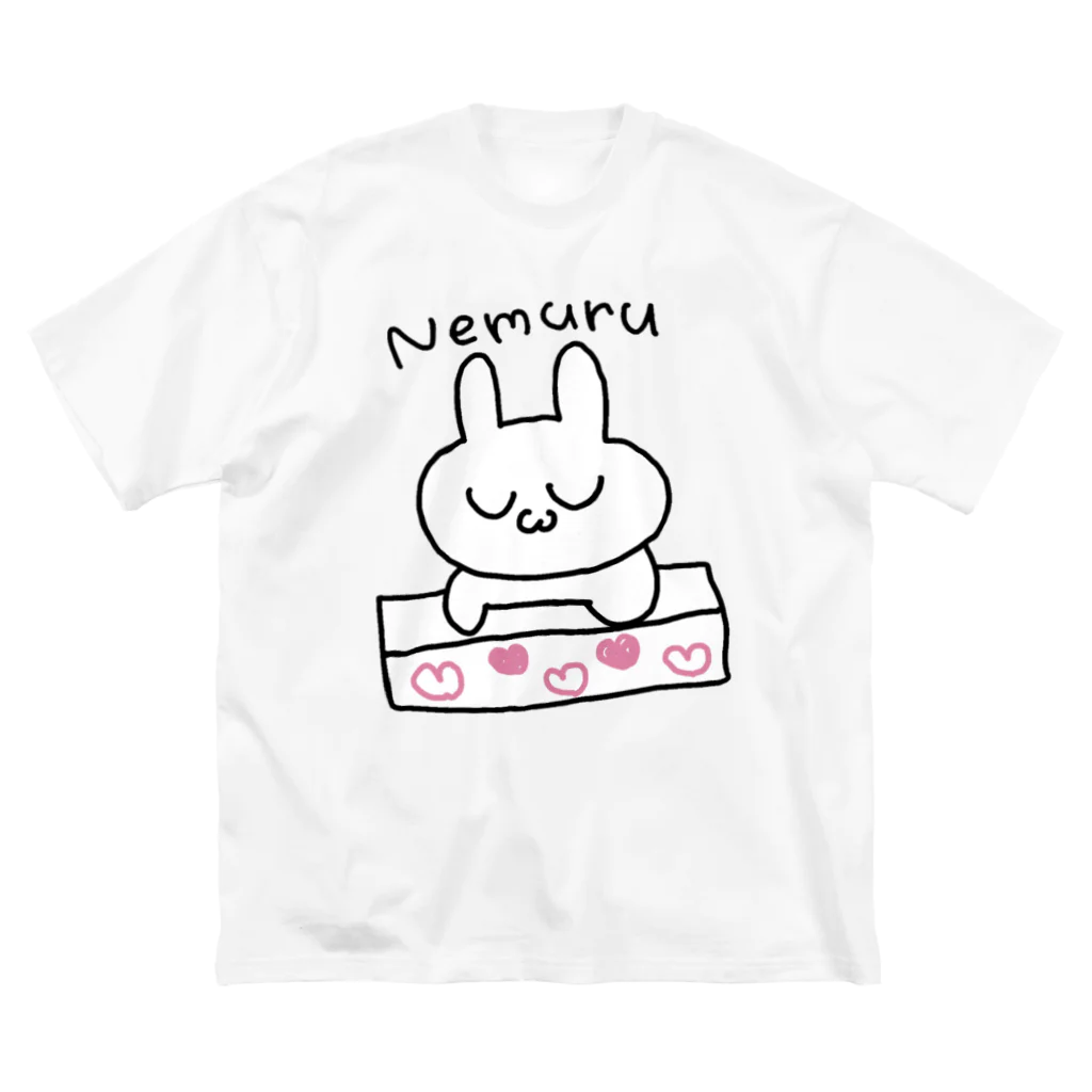 ゆるいぐっずを生み出す母のねむるうさぎ ビッグシルエットTシャツ