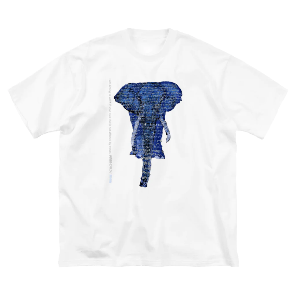 P's Inner-childのElephant/ECHOES ビッグシルエットTシャツ