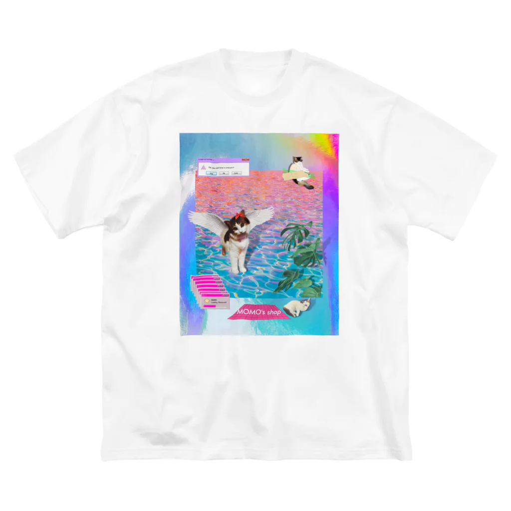 𝙈𝙊𝙈𝙊'𝙨 𝙎𝙝𝙤𝙥のvintage vaporwave ビッグシルエットTシャツ