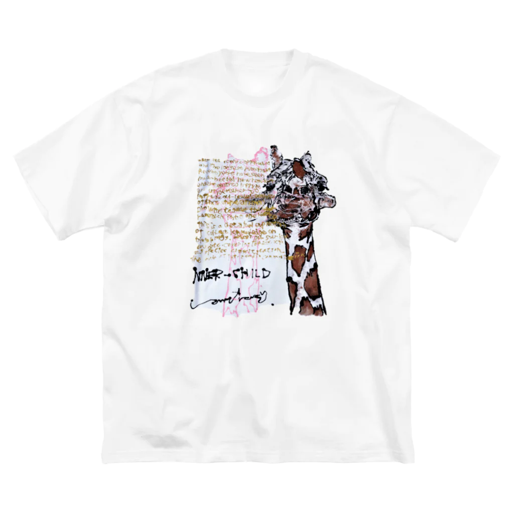 P's Inner-childのgiraffe/ECHO ビッグシルエットTシャツ