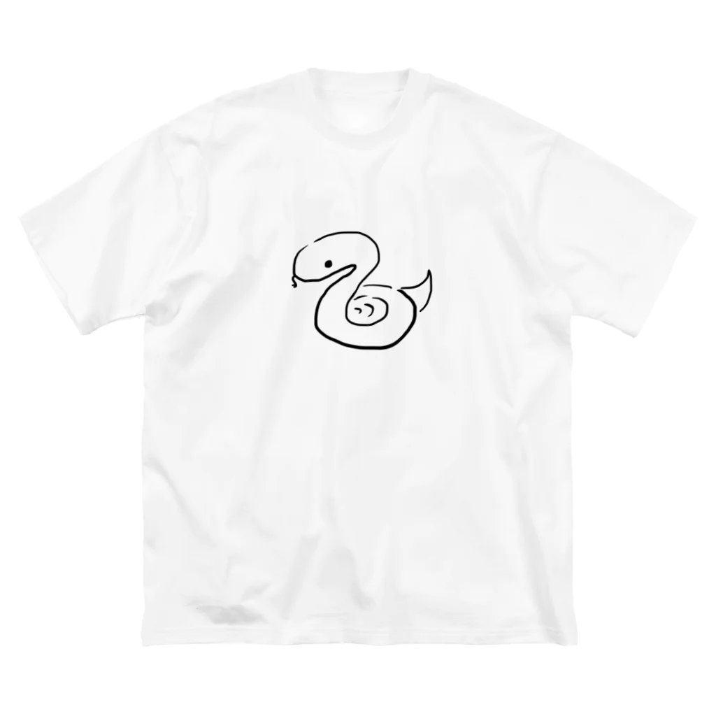 ゆるざつすまいるのゆるざつへびへび ビッグシルエットTシャツ