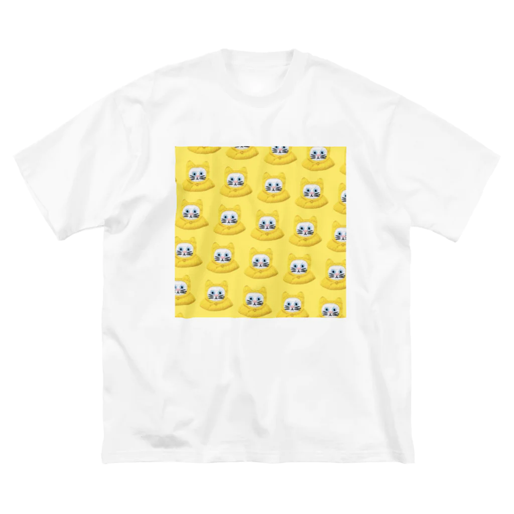 CHOPPIRIのかぶる猫[レインコートver.](白猫) ビッグシルエットTシャツ