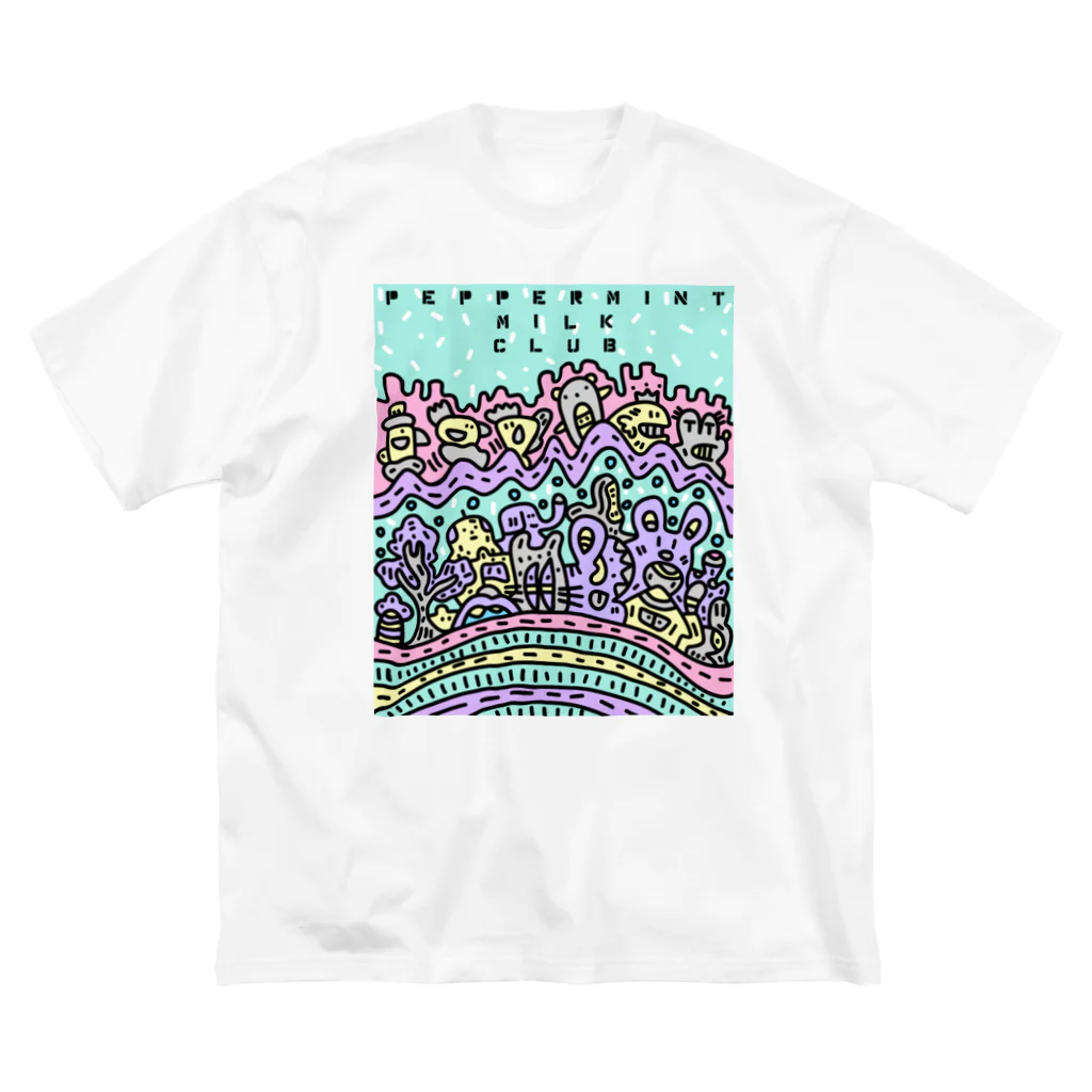 Msto_market a.k.a.ゆるゆる亭のPeppermint milk club Big T-Shirt