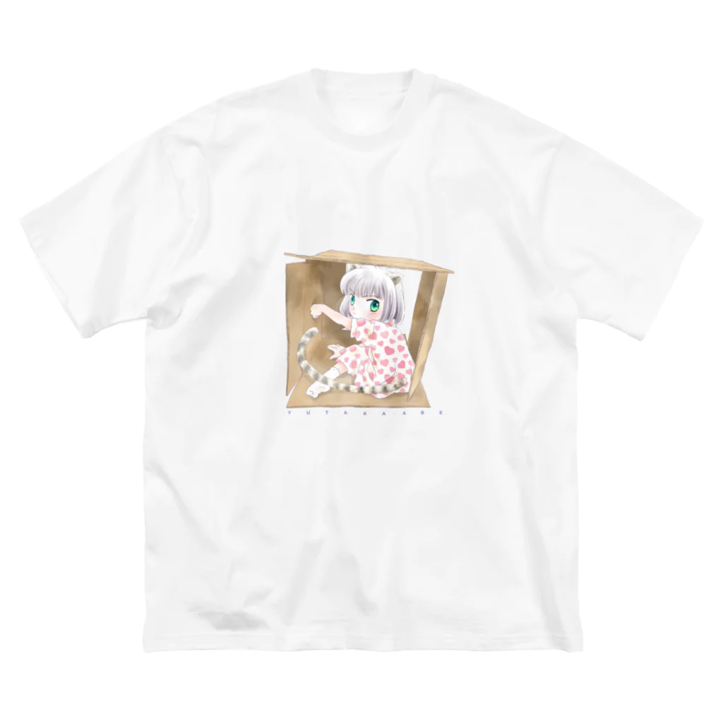 阿部ゆたかの箱ねこ ビッグシルエットTシャツ