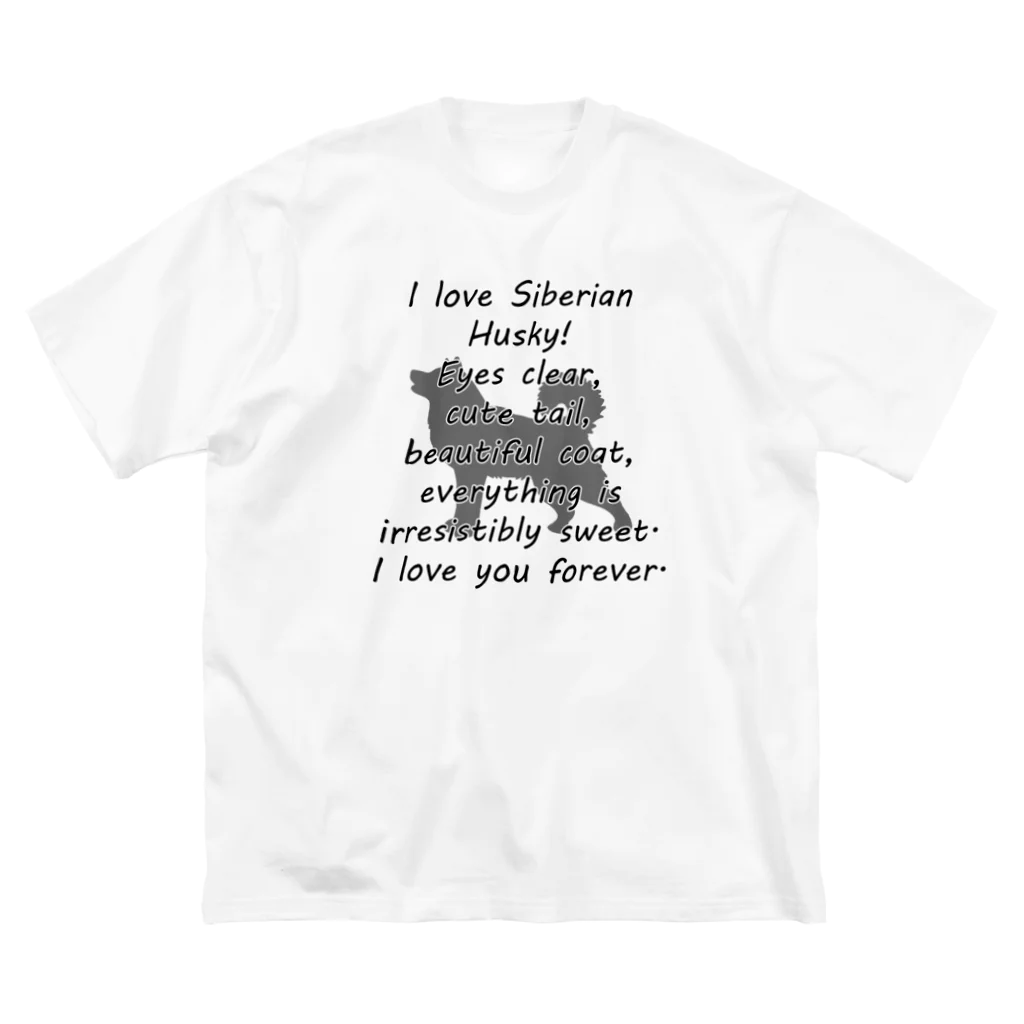 onehappinessのシベリアンハスキー ビッグシルエットTシャツ