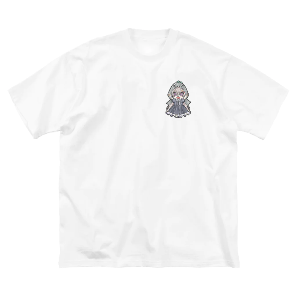 灰眠 るーのるーざうるす達を背負って生きるTシャツ Big T-Shirt