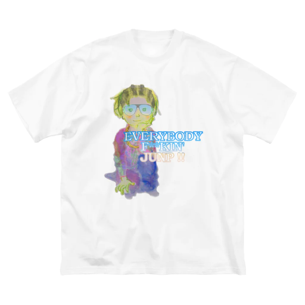 office SANGOLOWのEverybody F__king junp Big T-Shirt