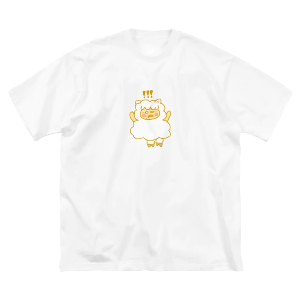 むみの驚きもふもふ羊 ビッグシルエットTシャツ