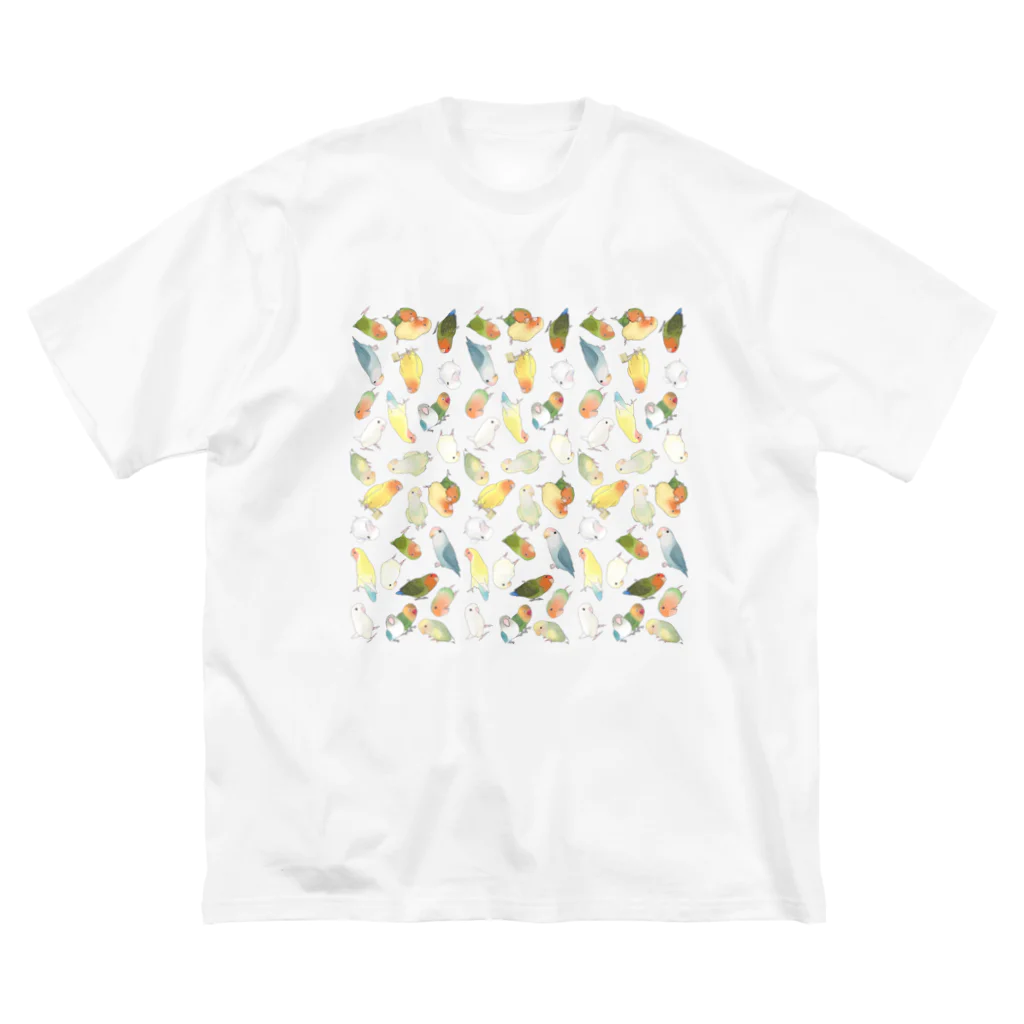 まめるりはことりのたっぷりラブバード（コザクラインコ・ボタンインコ）ちゃん【まめるりはことり】 Big T-Shirt