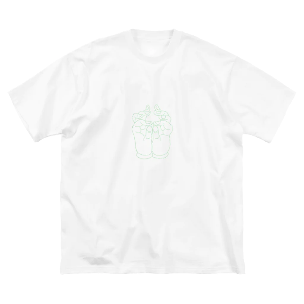 melocoの印相(緑) ビッグシルエットTシャツ