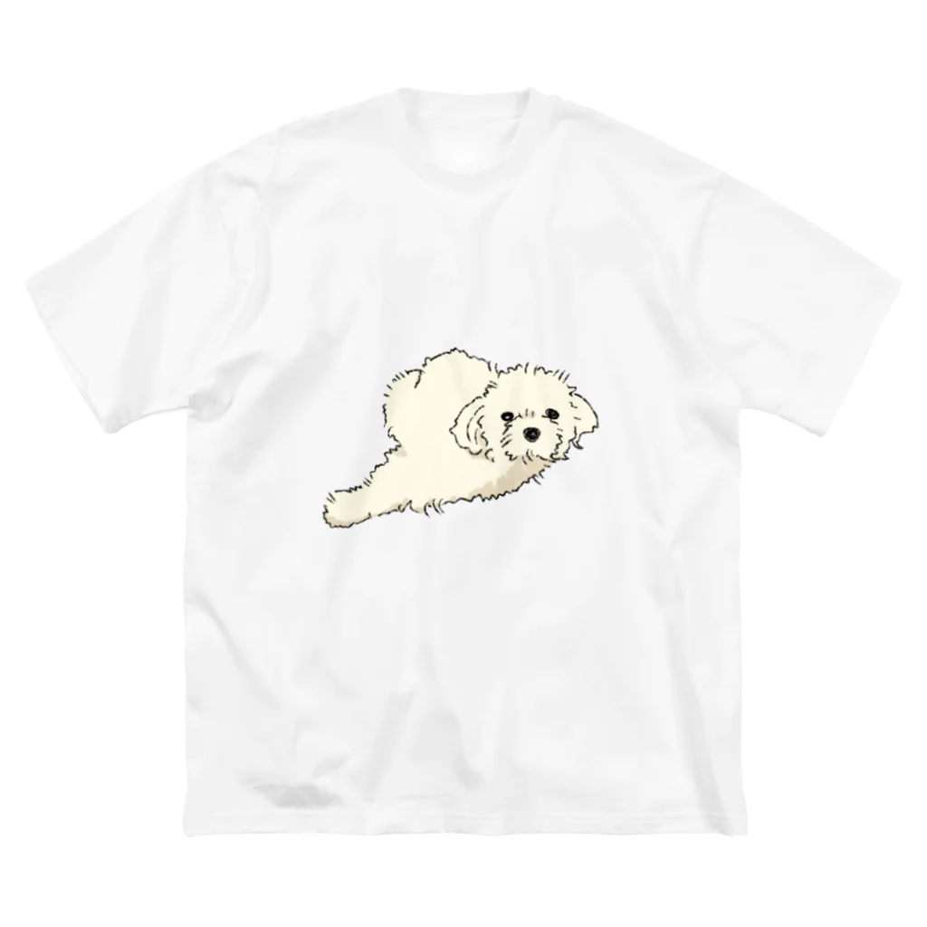 マルチーズの白い犬Tシャツ Big T-Shirt