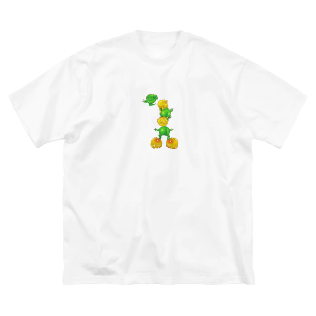 ACQUA_CUBO のウメフクラガエルタワー Big T-Shirt