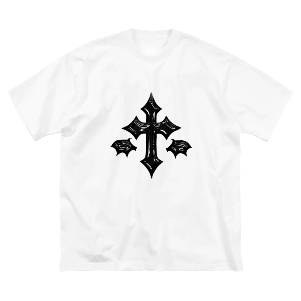 rq5の十字架(Black.ver) ビッグシルエットTシャツ